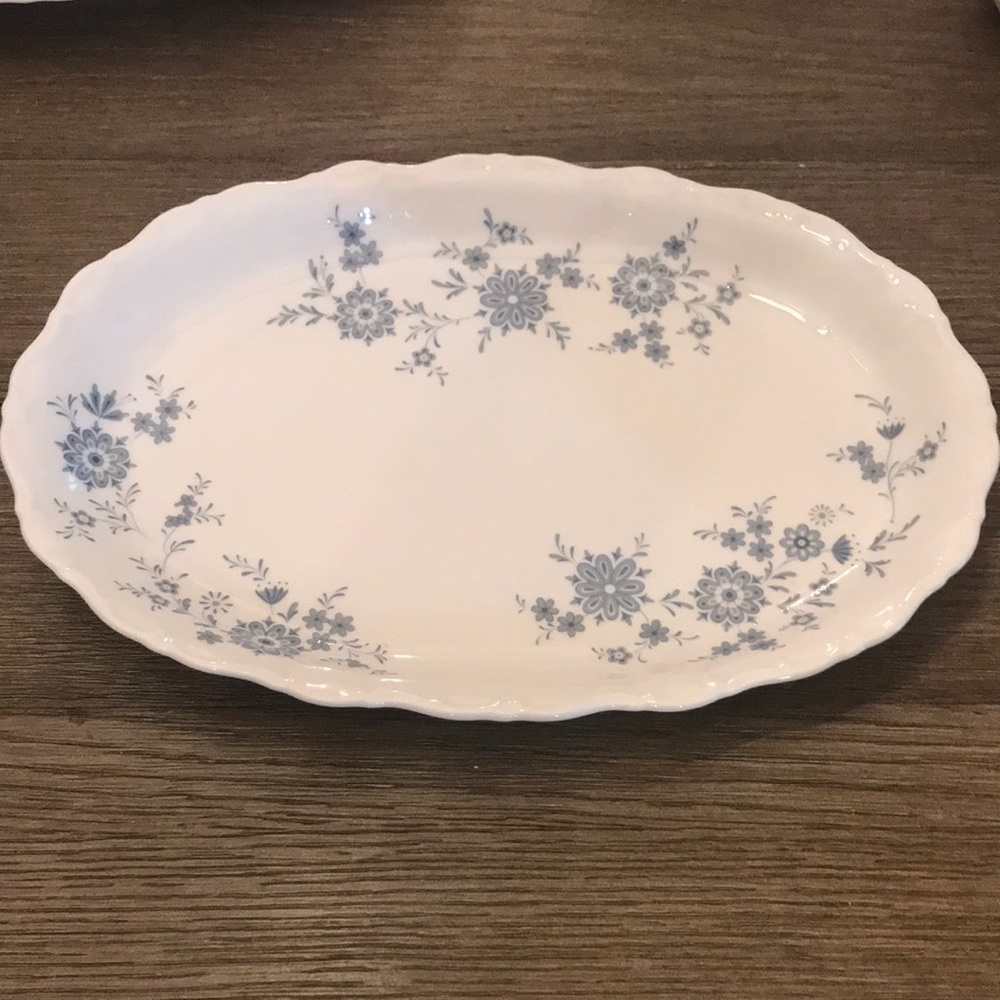 Seltmann Weiden Bavarian Blue porcelain Christina 12” serving platter Guc